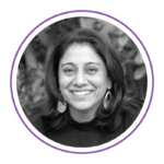 Portrait of Renu Chokshi, admissions consultant from the USA, giving a testimonial for Tender Wisdom by Medha.